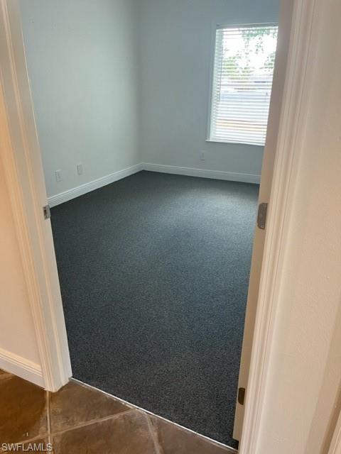 View of carpeted spare room