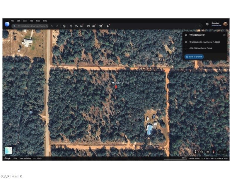 Aerial view of property's location