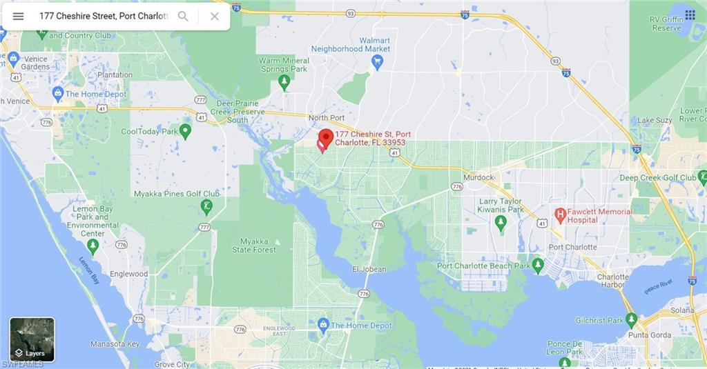 Close to I-75, the Gulf, Punta Gorda International airport and more - but not in the city.