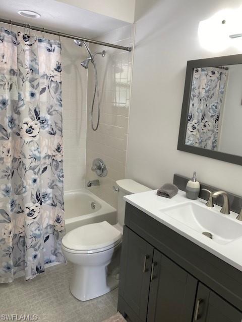 The updated Guest Bath has new single vanity, tiled tub/shower combination and hall linen closet.