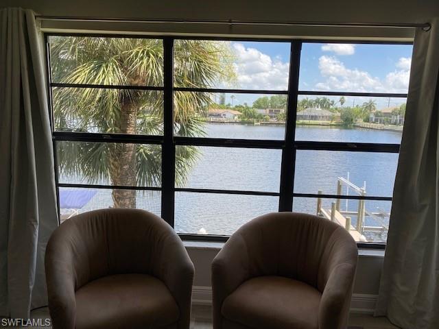 Perfect spot to sit and relax. These comfy swivel chairs allow you to turn around and enjoy a good book, a beverage or just unwind looking at the lake.