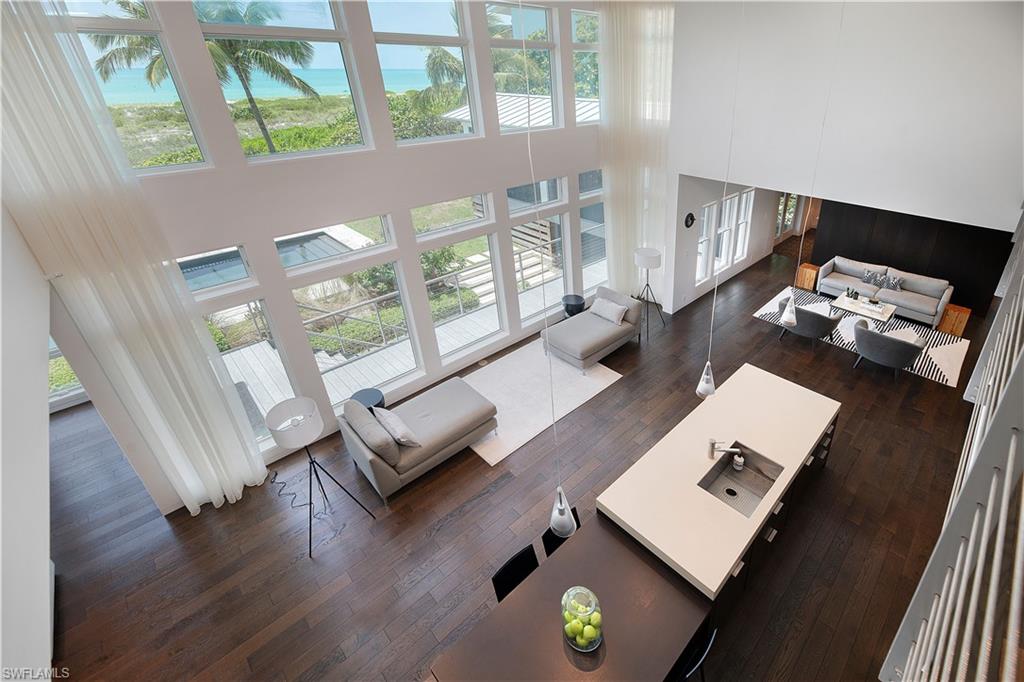 Main Living area view from top floor level between Master and guest bedrooms