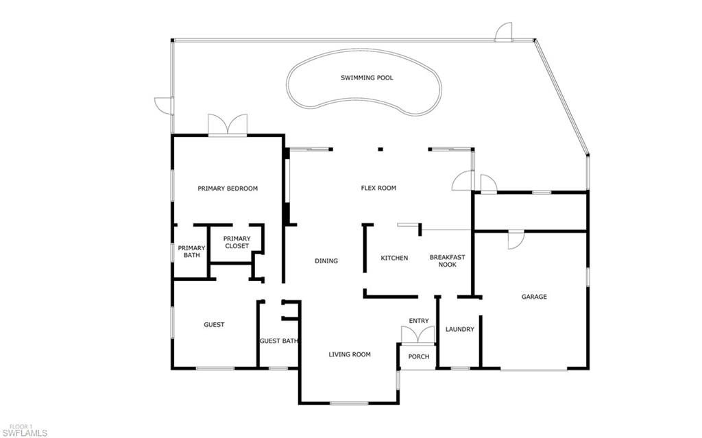 Click To see current floor plan There is Room for 3rd bedroom and 3rd bath in very large Front Living room.