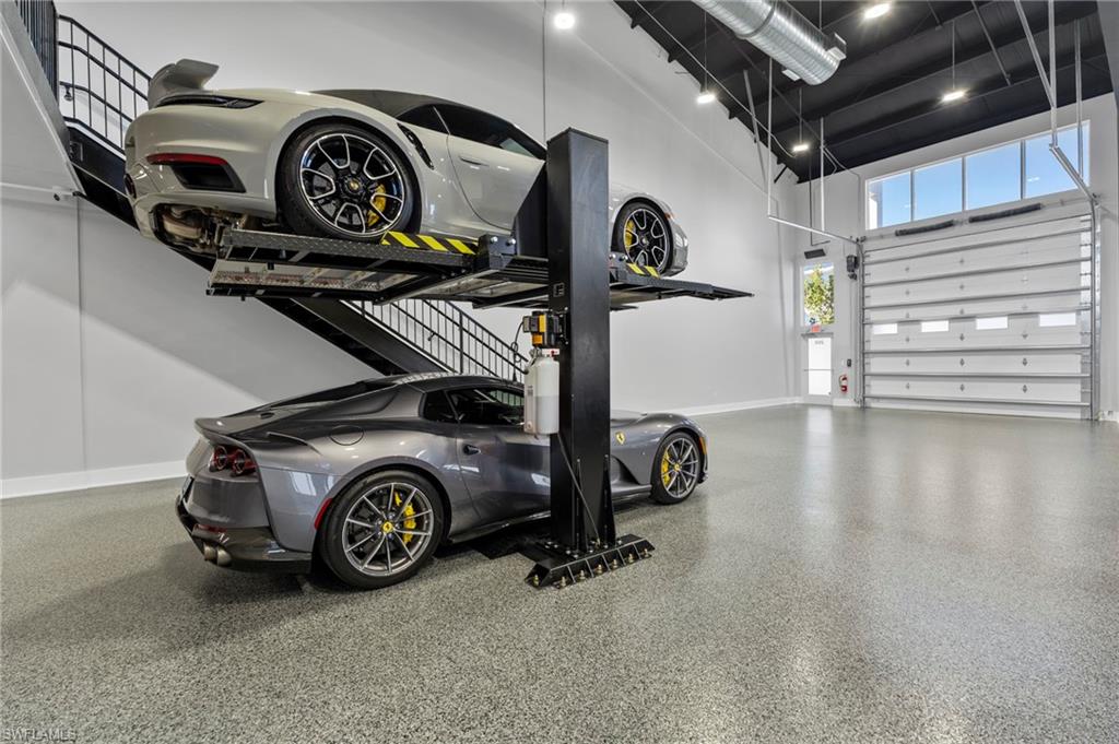 Garage with baseboards