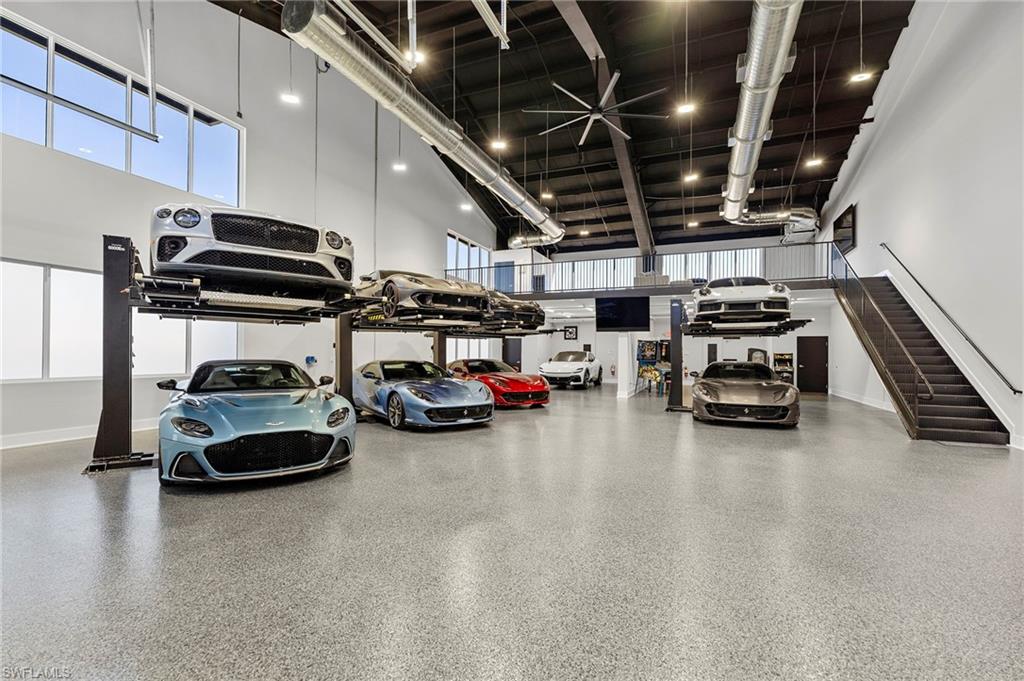 Garage with baseboards