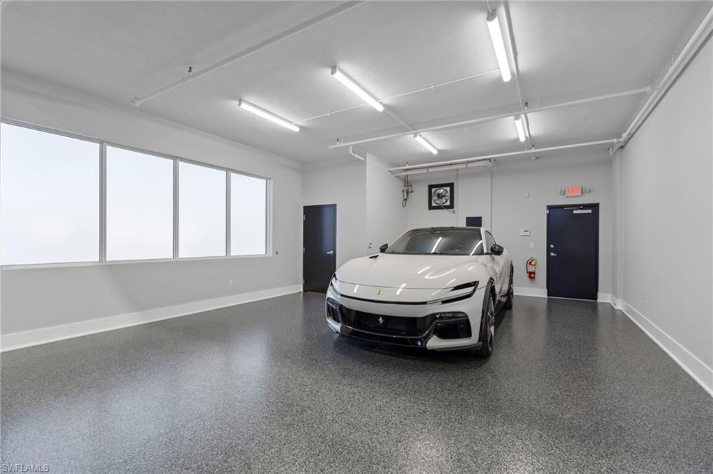 Garage with baseboards