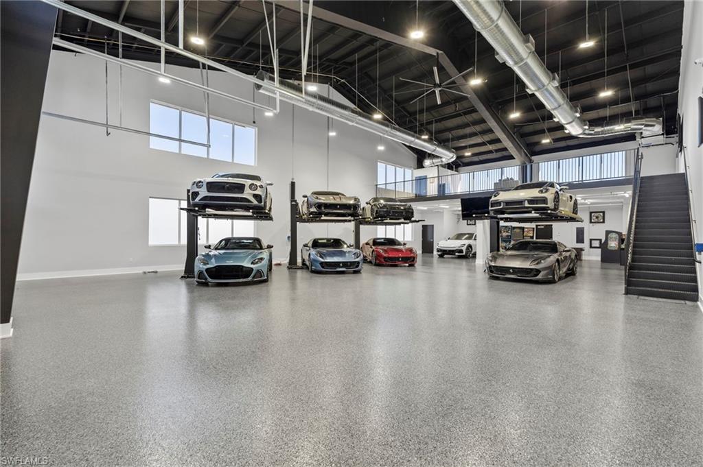 Garage with baseboards