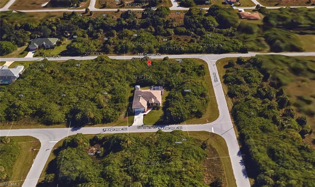 Birds eye view of property