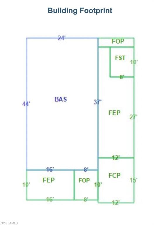 Previous building footprint