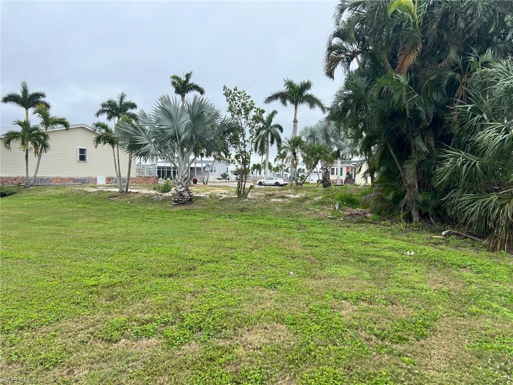 Looking across rear utility easement
