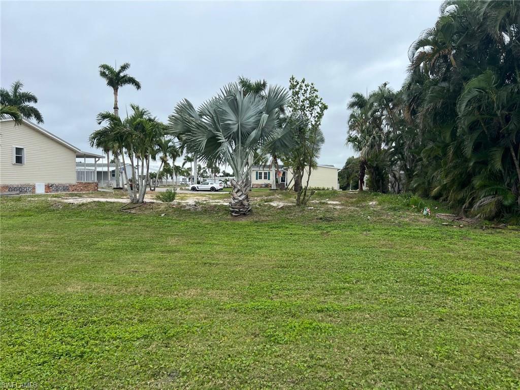 Looking across rear utility easement