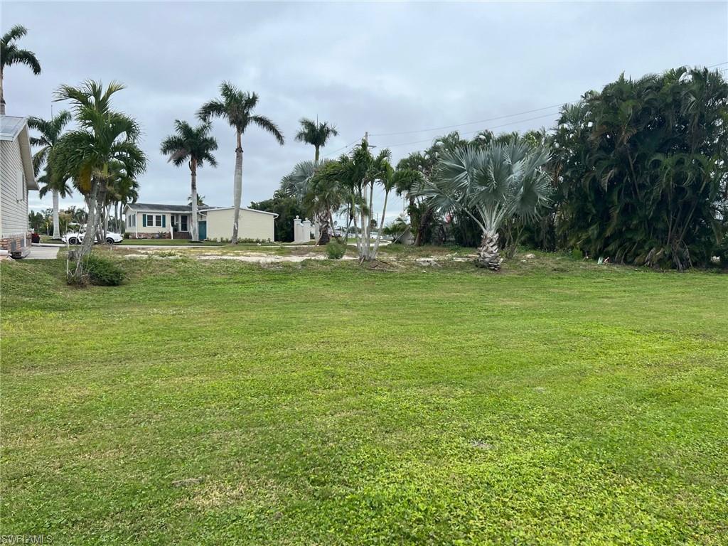Looking across rear utility easement
