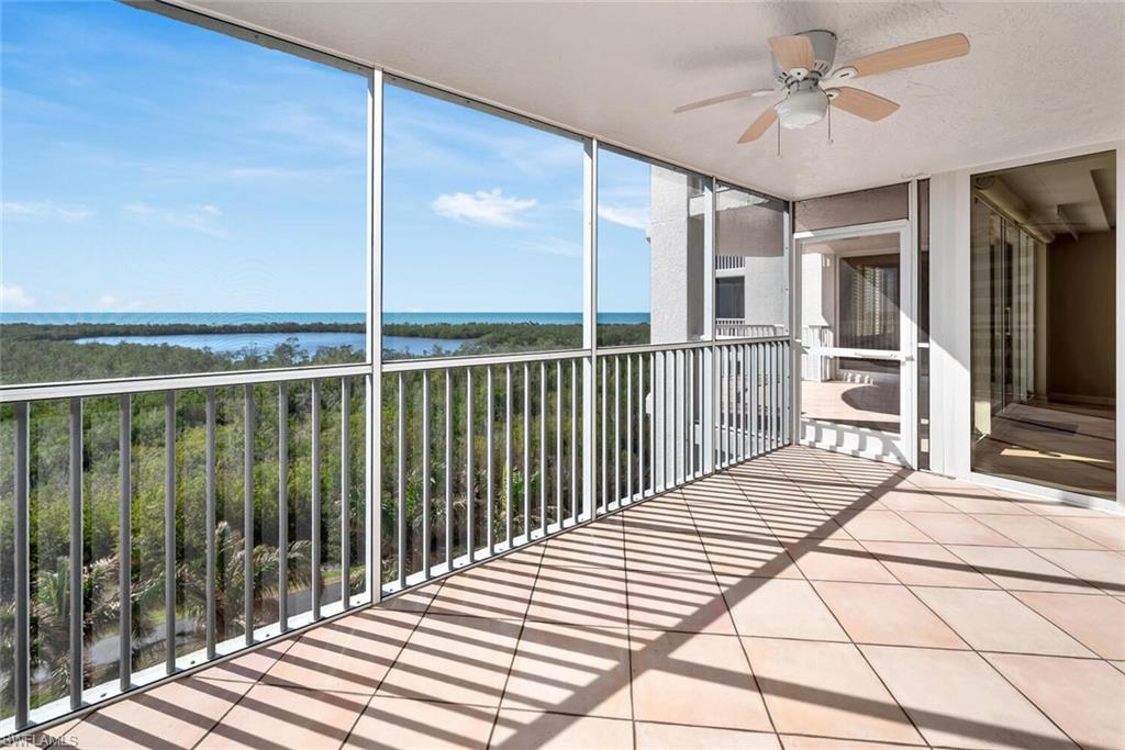 Screened Enclosed Balcony looking South