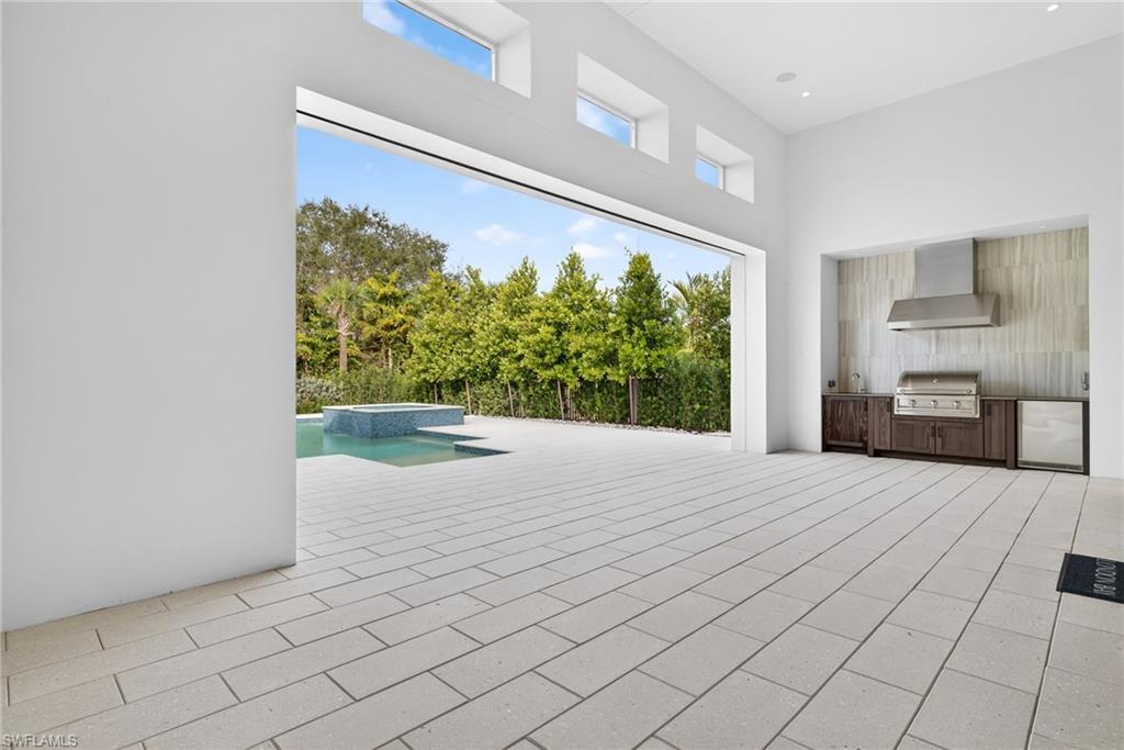 Outdoor living space is large with plenty of space for dinning alfresco and lounging