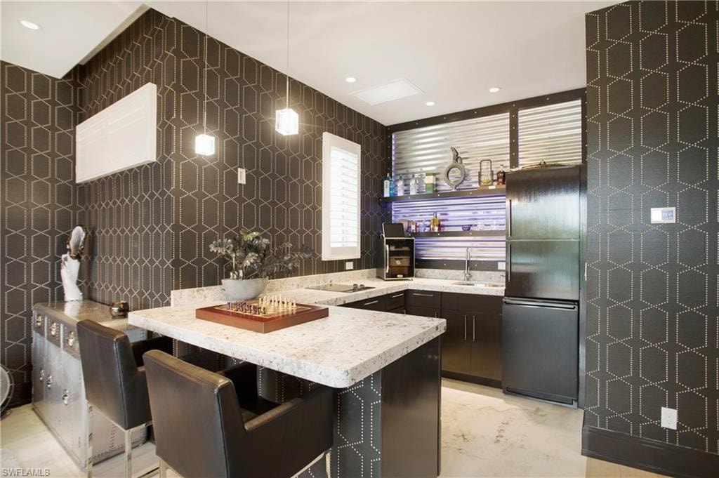Man Cave/Media Room with Kitchentte
