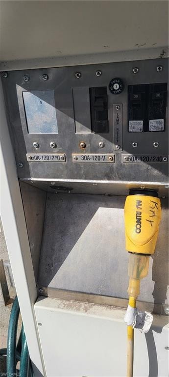 Two 30 AMP Plugs with room for a 50 AMP Connection