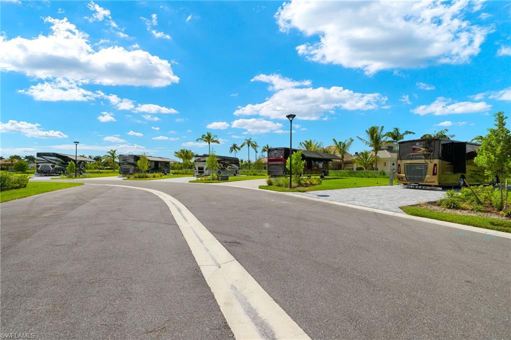 View of road and example RV Lot
