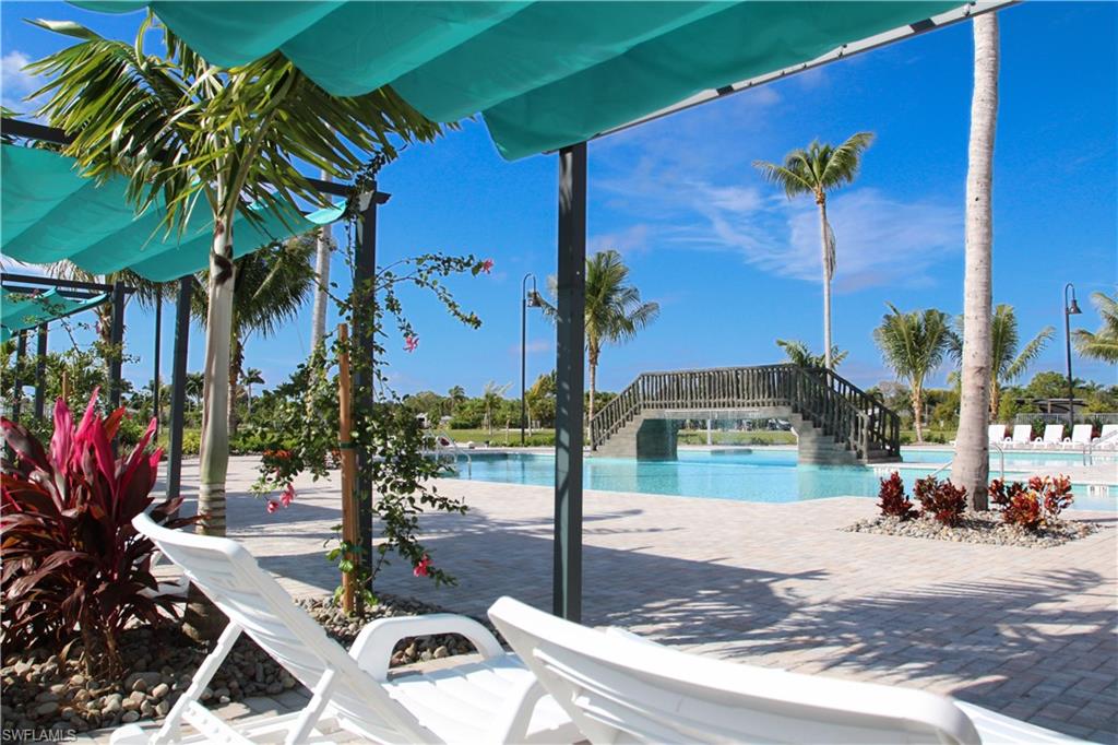 Pergola view of swimming pool