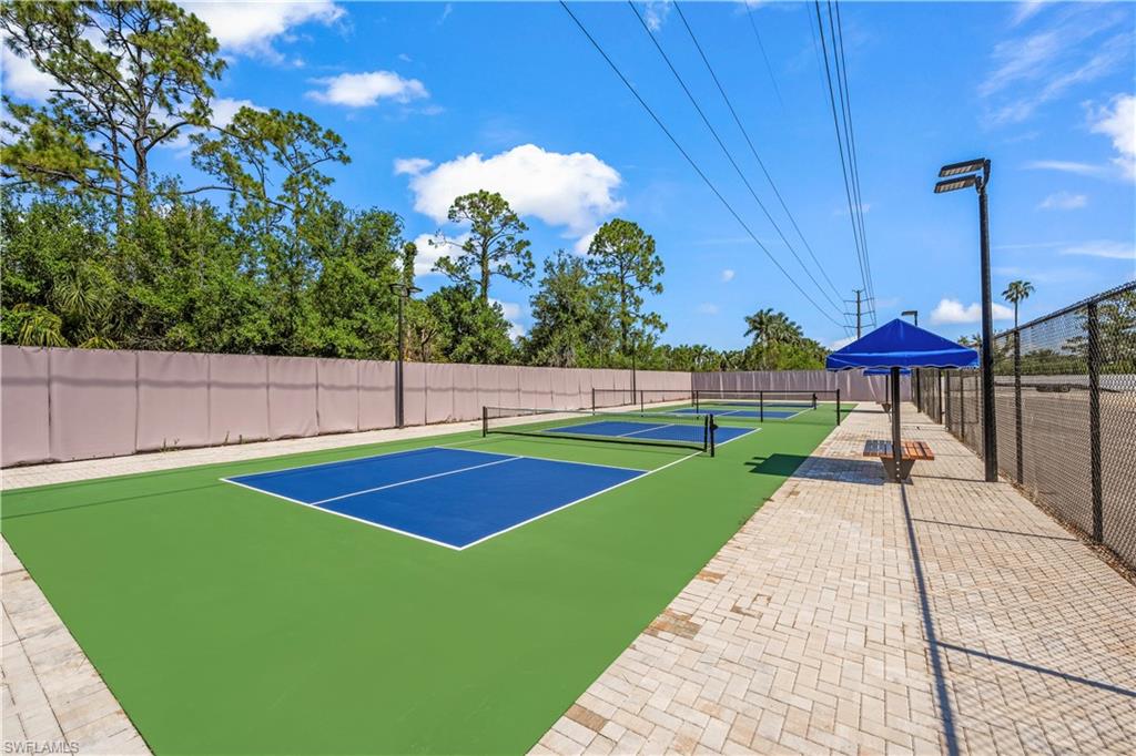 View of pickle ball courts