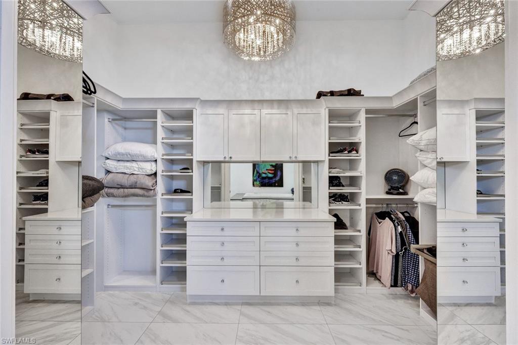 Custom designed master bedroom closet
