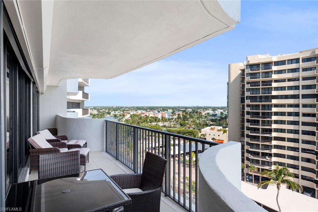 View of balcony looking southeast towards the bay