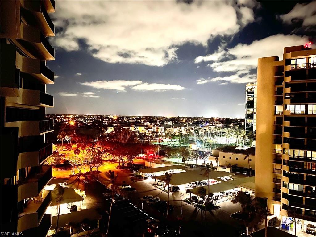 View of bay in the evening