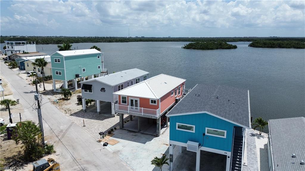 Some new homes built on the street.