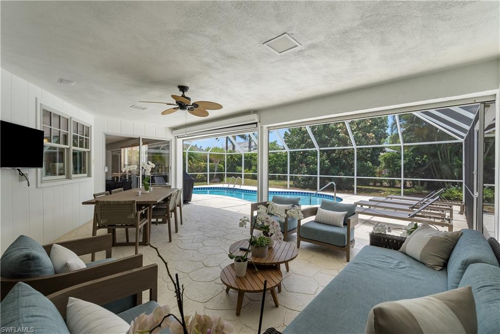 View of screened in patio area