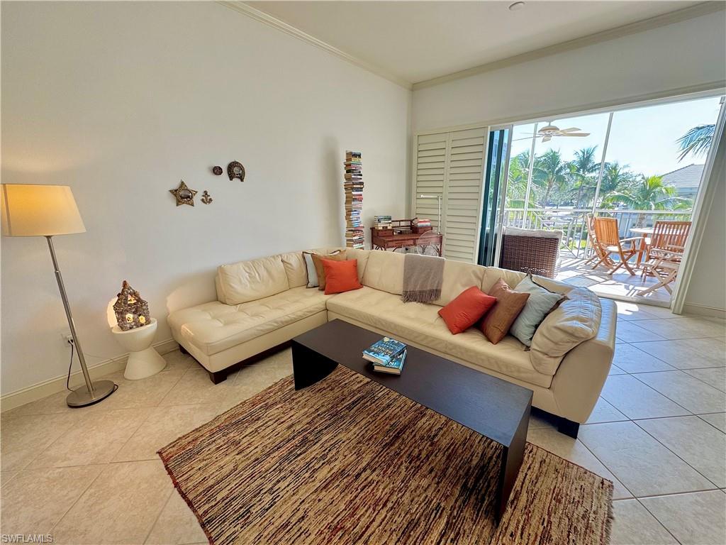 Tiled living room