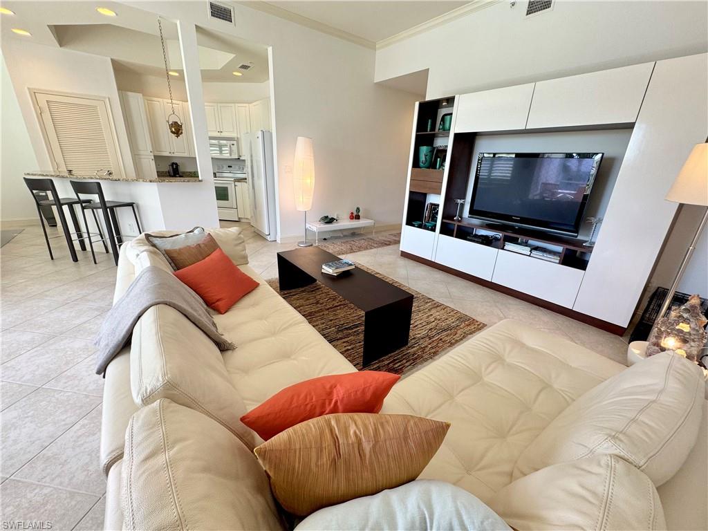 Tiled living room