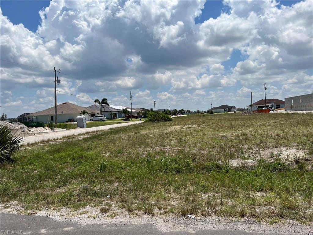 View looking West to East of lot