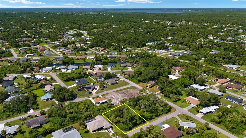 Birds eye view of property