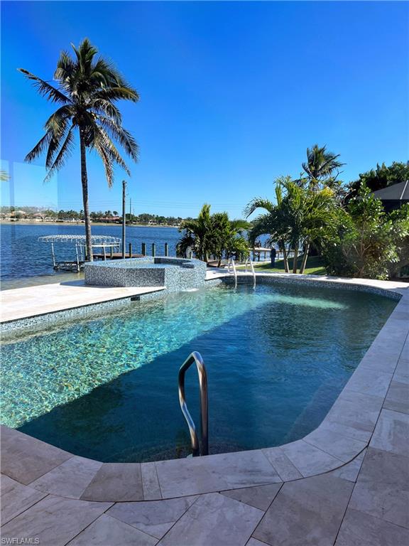 Pool view from kitchen and family room
