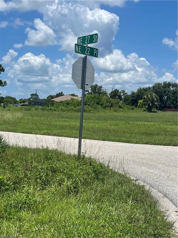 Sign across the street from property