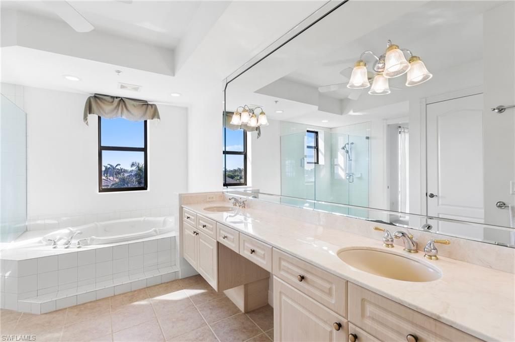 Dual comfort height vanity. Lots of natural light spills in!