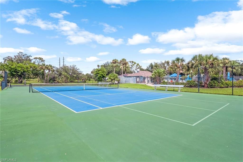 View of tennis court