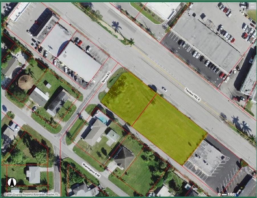 Birds eye view of property