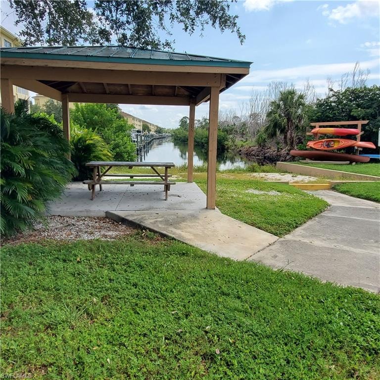Picnic Pavilion with view of canal
