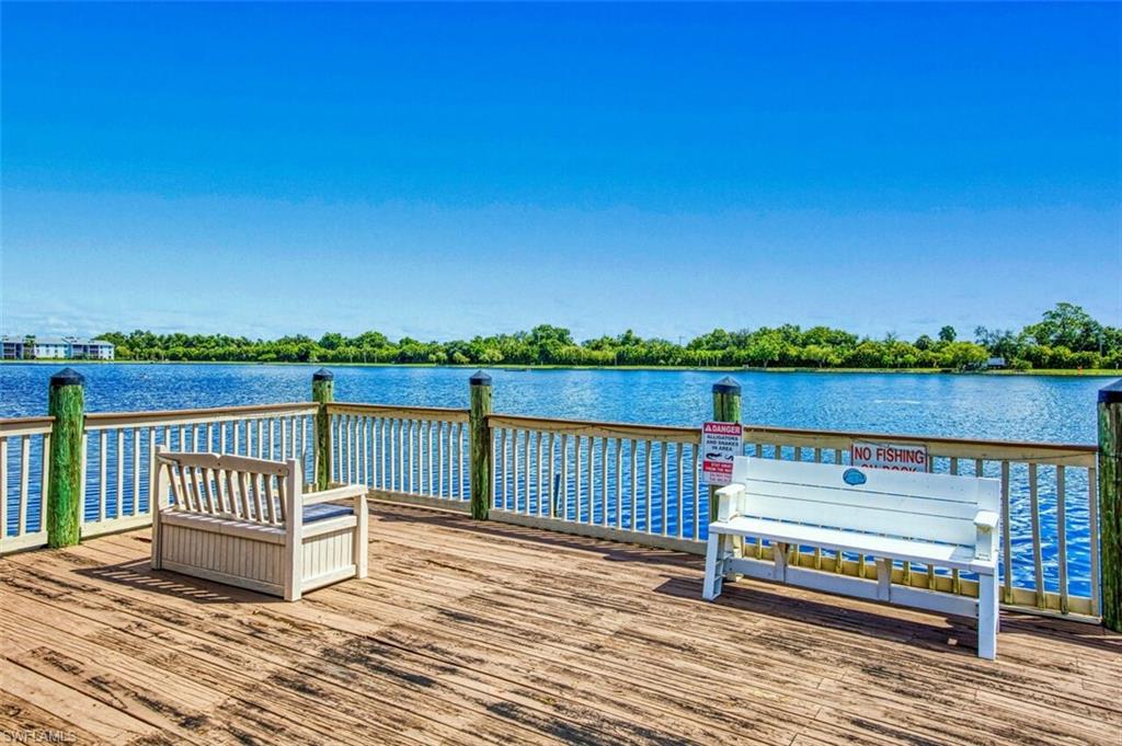 Deck area overlooking lake
