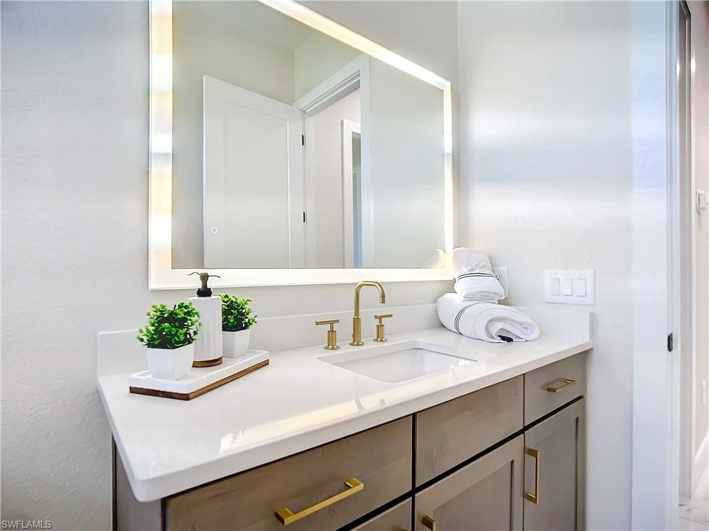 Bathroom featuring vanity
