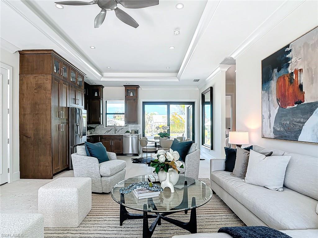 Seating area in the guest quarters.