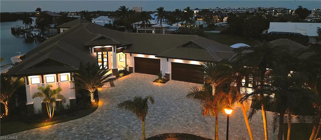 The nighttime landscape lighting is stunning!