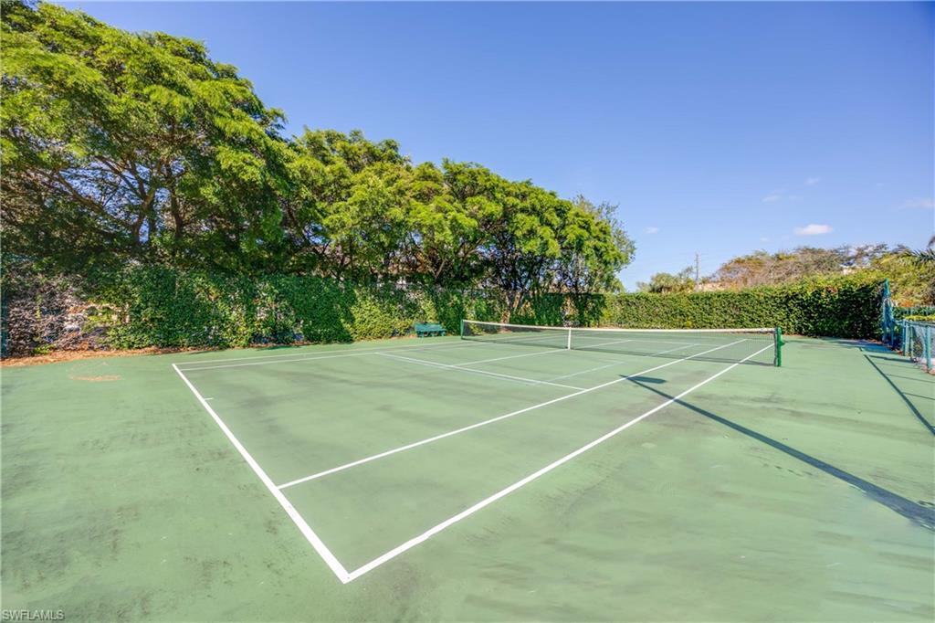 View of tennis court