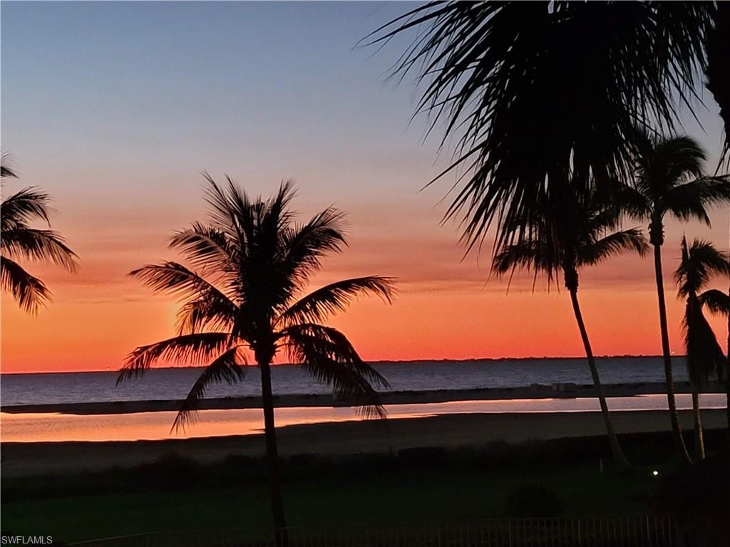 Water view with a beach view