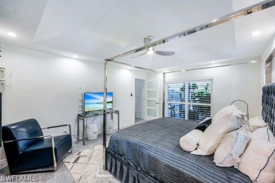 Bedroom with ceiling fan