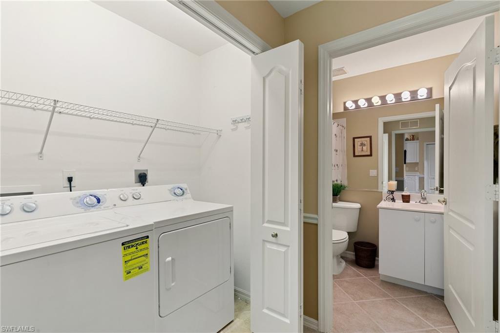 In-residence laundry area