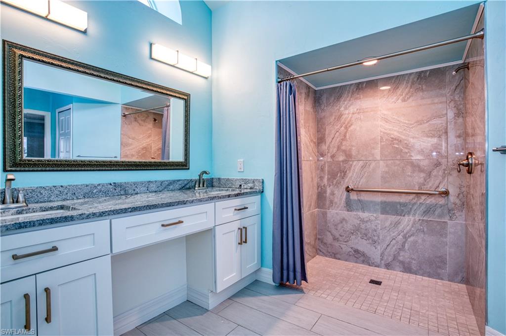 Master Bathroom with walk in shower, 2 sinks