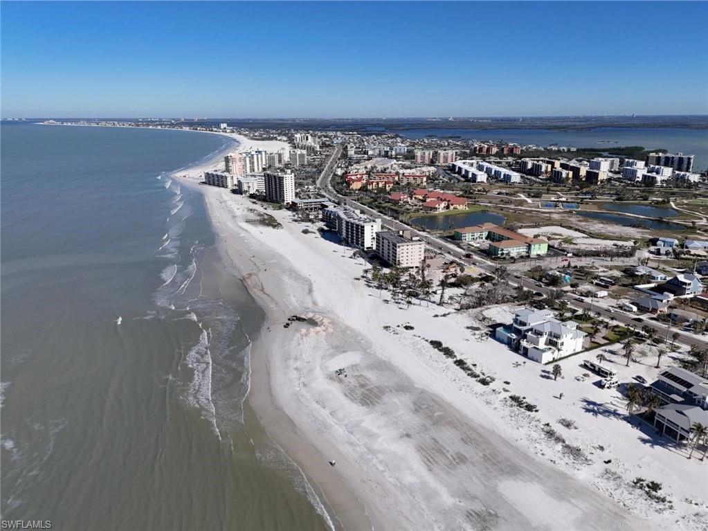 Bird's eye view of expansive beach