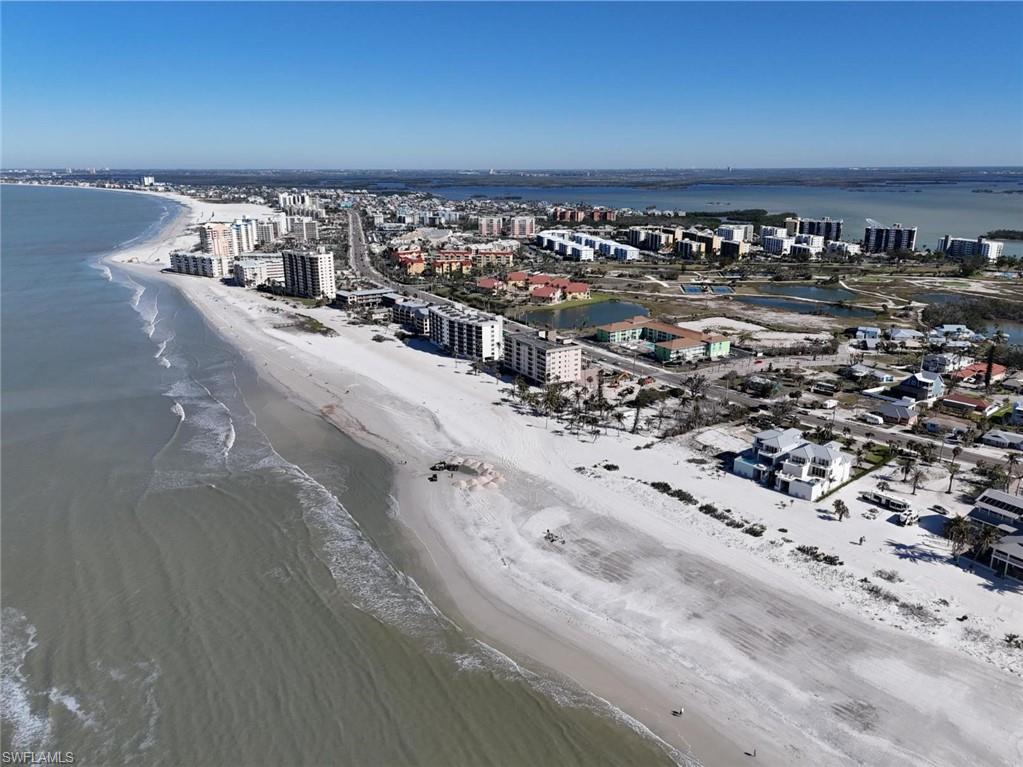 View of urban area with expansive coastline
