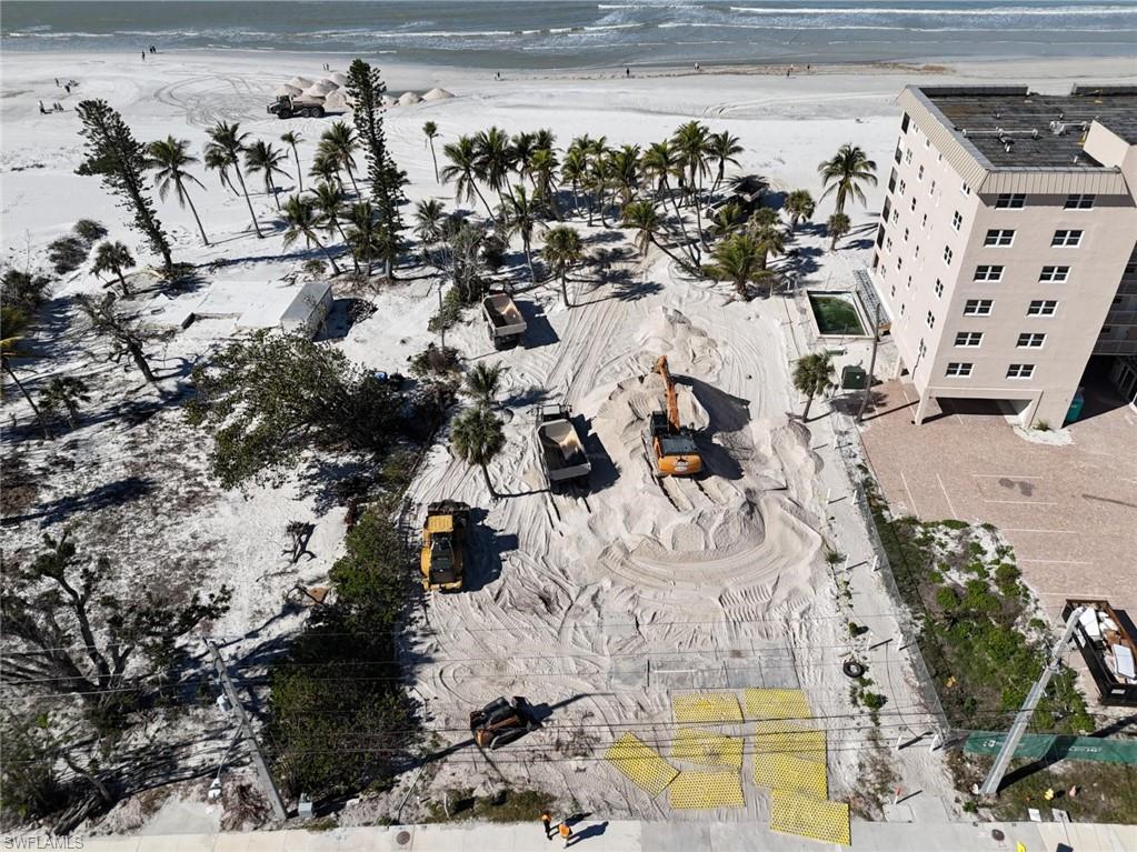 Drone / aerial view of expansive beach